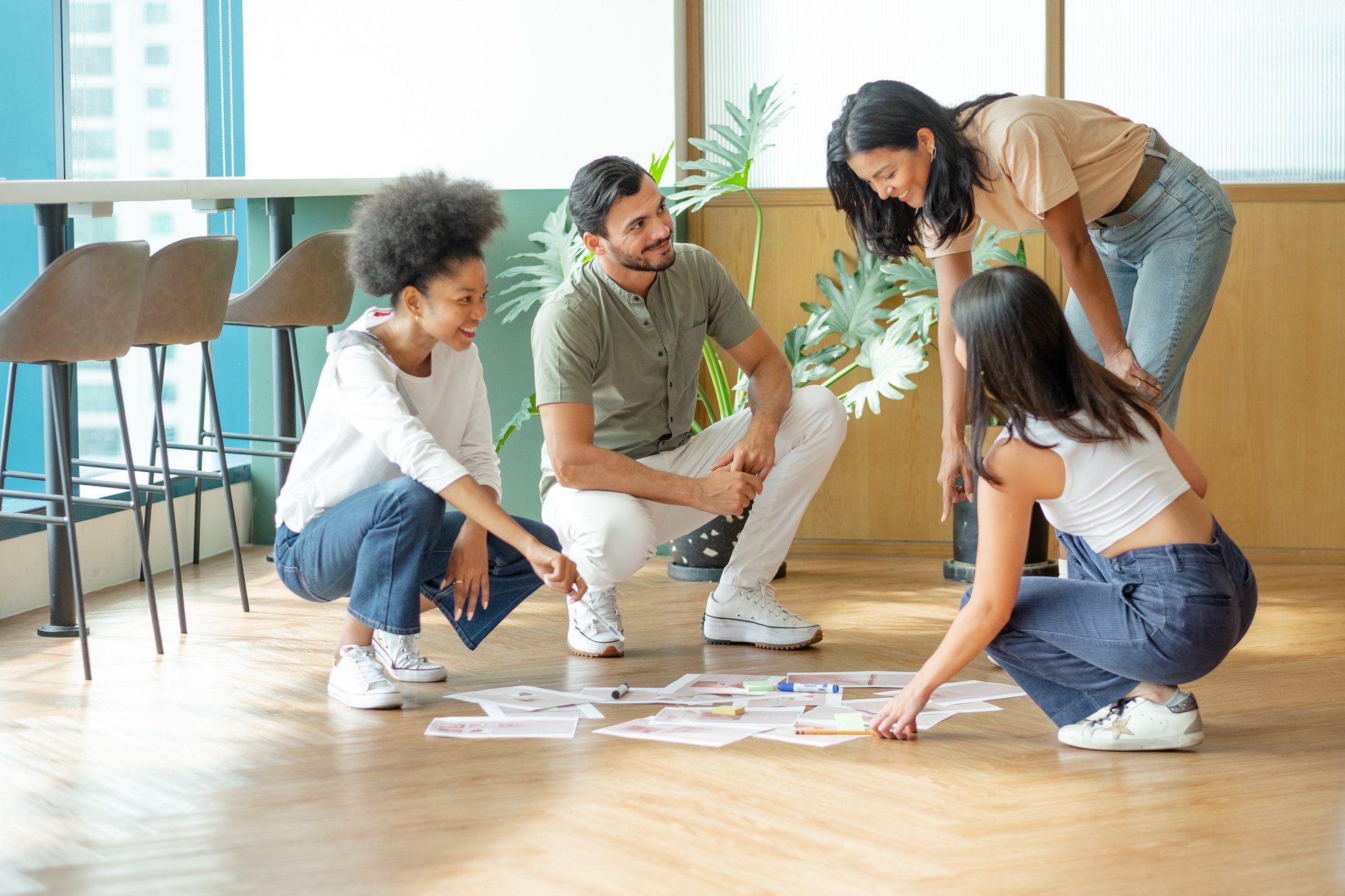 Colleagues Working Together in Office